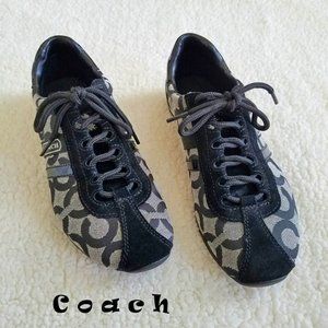 EUC Coach Suede And Canvas Sneakers